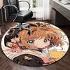 1pc Cardcaptor Sakura Round Carpet Anime Design Chair Mat for Office, Home Decor, Living Room, Bedroom
