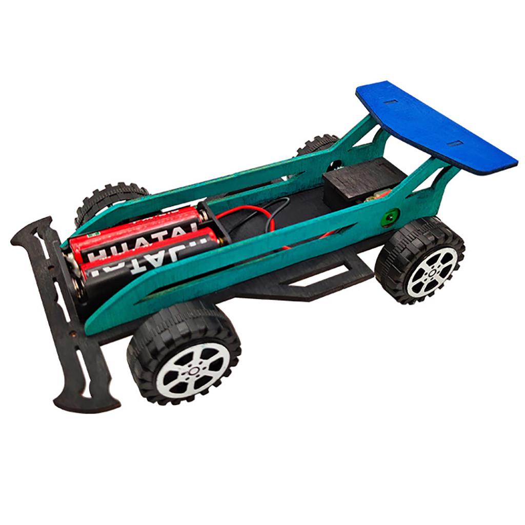 Wooden Assembly DIY Racing Car Model Toy Puzzle Educational Toys Kit Beginner