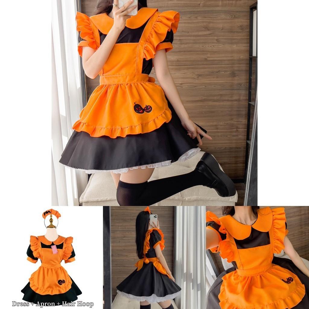 Magic Girl Role Play Dress With Pumpkin Theme For Halloween Party