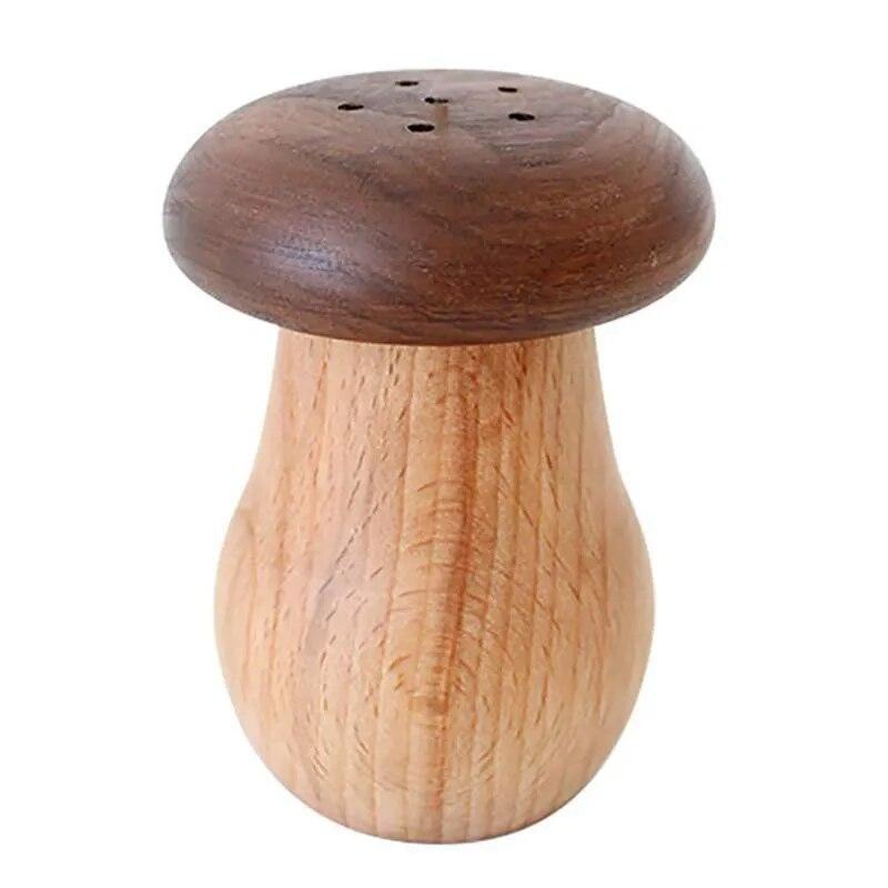 Exquisite Household Wooden Toothpick Holder Portable Mushroom Toothpick Automatic Dispensers For Kitchen