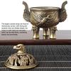New Alloy Incense Burner Hollow Out Four Legged Stick Holder Mini Sandalwood Censer Home Decoration