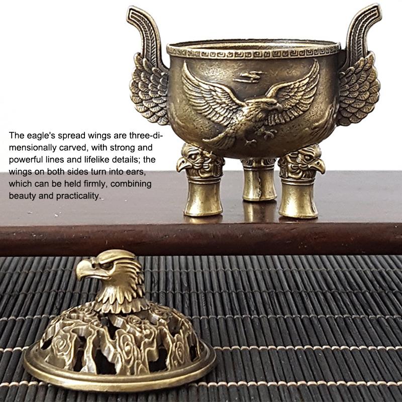 New Alloy Incense Burner Hollow Out Four Legged Stick Holder Mini Sandalwood Censer Home Decoration