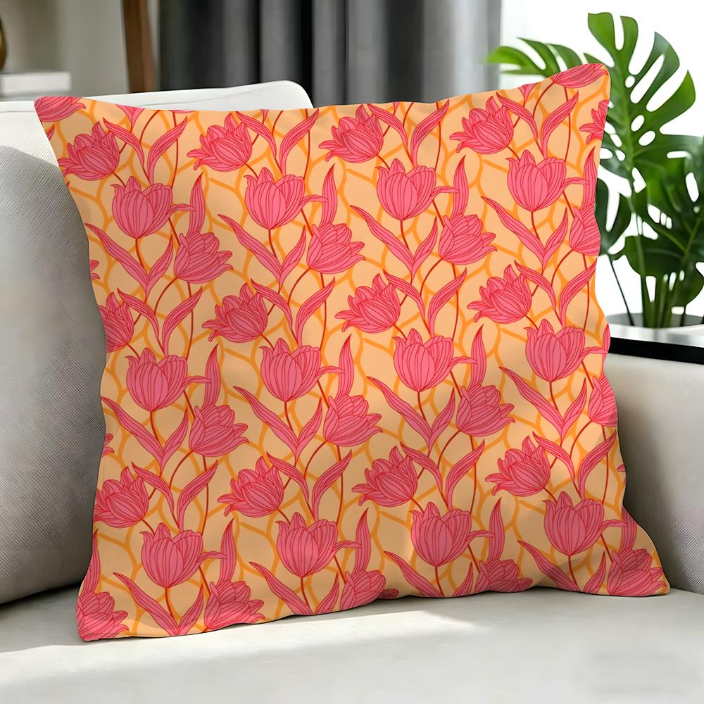 Art PPoppy Patterned Cushion Cover Cushion Cover Set Pcs x x x Pillowcase Decorative Sofa Home Decor