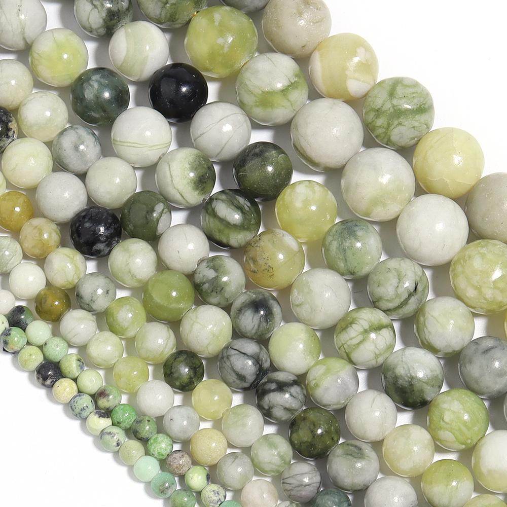 4/6/8/10/12mm Natural Australian Jade Stone Beads Green Round Gem Loose Beads For Jewelry Making DIY Necklace Bracelets Supplies