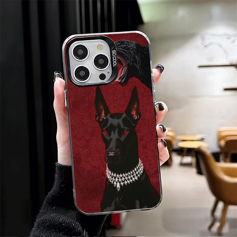 Doberman Dog Cool Soft Phone Case for iPhone 15 16 17 Pro Max 17Air 16E 14 Plus 13 12 Mini Shockproof Cover Back Shell