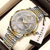 BINBOND Precise Luxury Quartz Wristwatches For Men Luminous Waterproof Week Display Men's Watch Stainless Steel Reloj Free Ship