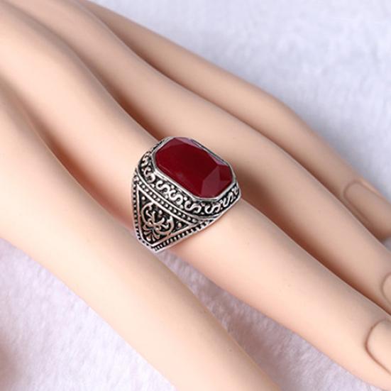 Men's Women's Lover Vintage Carved Geometric Resin Alloy Party Jewelry Ring