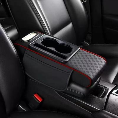 Auto Middenconsole Hoogte Verhogend Armsteunkussen Multifunctioneel PU Leer Armsteun Pad met Bekerhouder Tissuebox Universeel