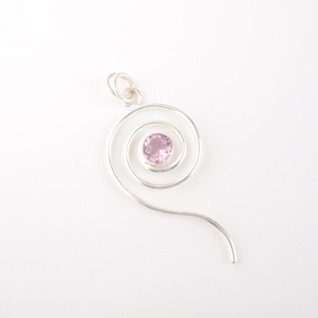 Morganite Gemstone 925 Sterling Silver Jewelry Handmade Pendant Engagement Gift PP-42-16