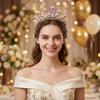 Butterfly Crown Hairpiece For Women Alloy Crystal Birthday Accessory