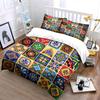 Colorful Tile Pattern Decor Set Multiple Sizes Kid'S And Adults' Bedroom Exquisite 3Pc Bedding Set, Gift