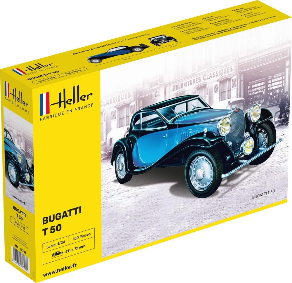 

Platz Heller Bugatti T50 Plastic Model Kit HE80706 1/24 (Car)