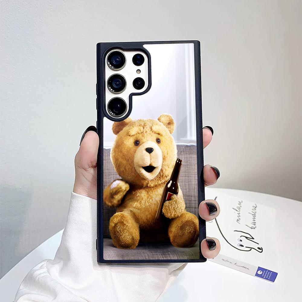 Funny ted bear Phone Case For Samsung Galaxy S26 S25 S24 S23 S22 S21 S20 FE Edge Pro Plus Ultra PC+TPU Cover
