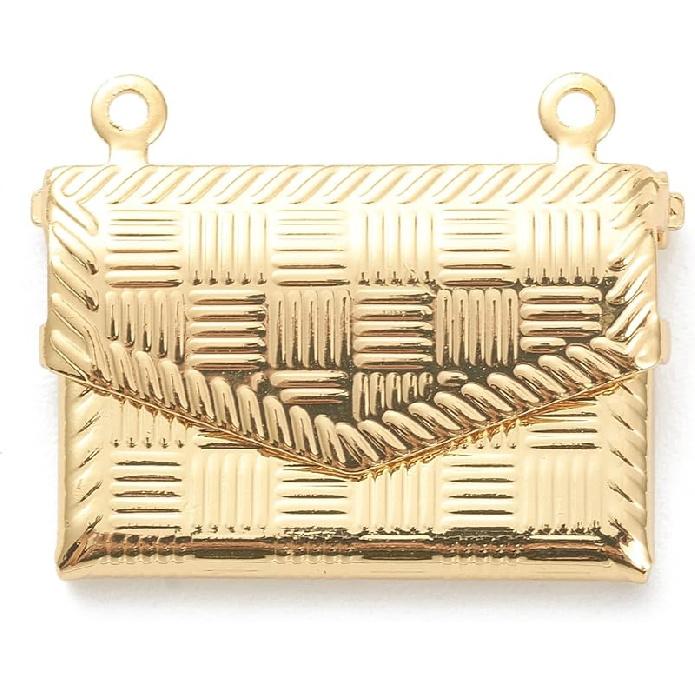 Beadthoven 10 szt. Prawdziwe Pozłacane 18K Serce Medalion Wisiorki Grawerowane Serce z Węzłem Wstążki Kwiaty Ramka na Zdjęcie Zawieszki Uchwyt na Zdjęcie Medalion Pamięci