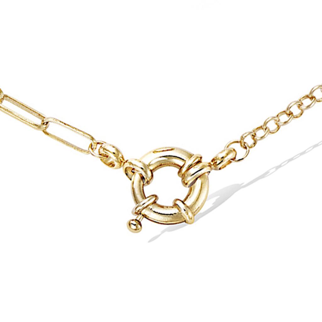 Les Trésors De Lily [R5677] - Gold Plated 'Cléopatra' Necklace - 38 Cm 3 Mm (trombone)