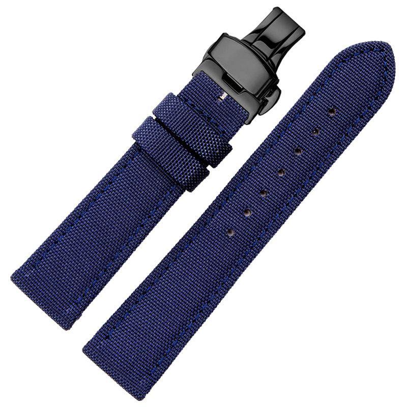 Pulseira de relógio universal de nylon de lona de 18mm 20mm 22mm à prova d'água para relógio inteligente Casio Longines citizen Tissot Seiko 19mm 21mm 23mm 24mm