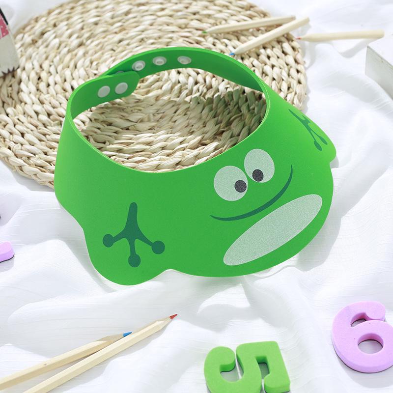 

Adjustable Frog-themed Infant Shampoo Cap with Ear Protection