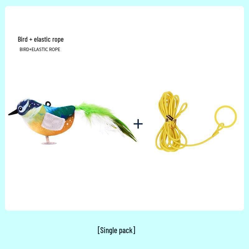 Hračka pro kočky k zavěšení na dveře s motivem orla: Elektrický zvuk vydávající pták pro samostatnou hru a úlevu od nudy