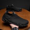 New Spring Men's Breathable Flyknit Mesh Casual Shoes, Trendy Slip-On Student Sneakers