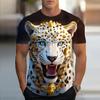 Printed Men's T-shirt Summer Casual T-shirt Animal Pattern Top Harajuku Short Sleeved Shirt