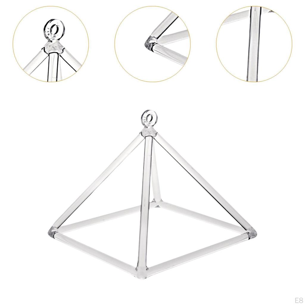 Quartz Crystal Pyramid Clear Sound Healing for Therapy Yoga Meditation