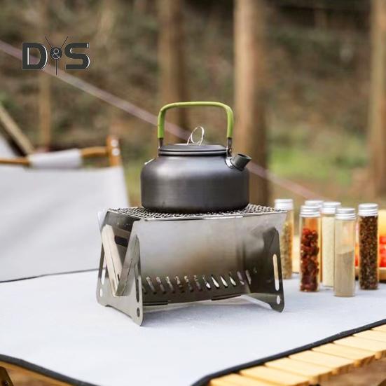 Portable Charcoal Grill Stainless Steel BBQ Stove for Outdoor Camping Picnic Hiking Folding Air Ventilation Design Grill Lightweight Barbecue Grill