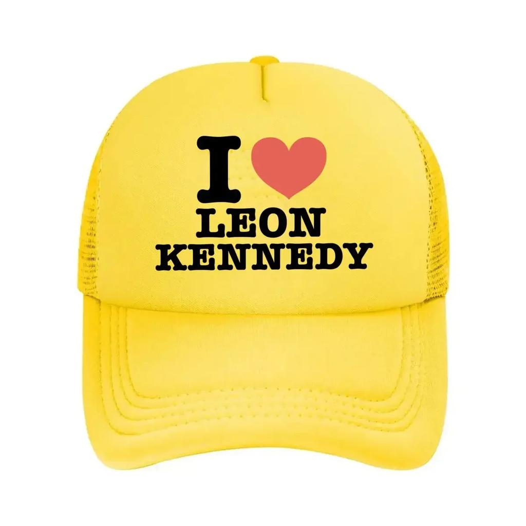 I Love Leon Kennedy Gaming Inspired Character Tribute Art Mesh Baseball Cap