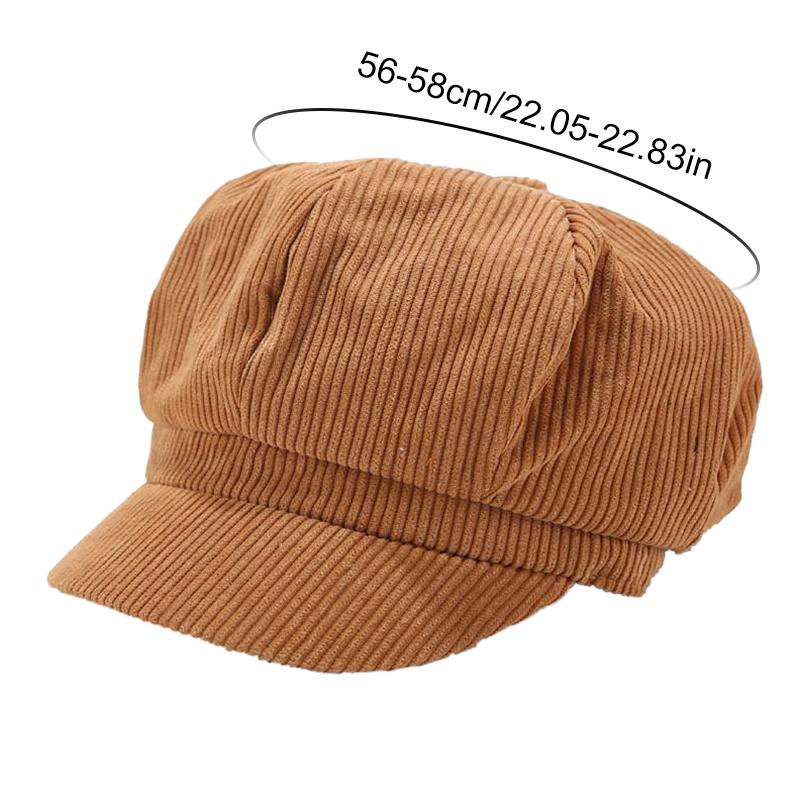 1Pc Hat Winter Beret Ladies Newsboy Fashion Peaked Cap Girls Corduroy Womens