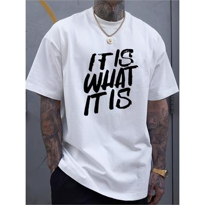 European Sizes Men's Soft Breathable Casual Short Sleeve T-Shirt Round Neck Summer & Year-Round Wear, Comfortable Everyday Essential Wear