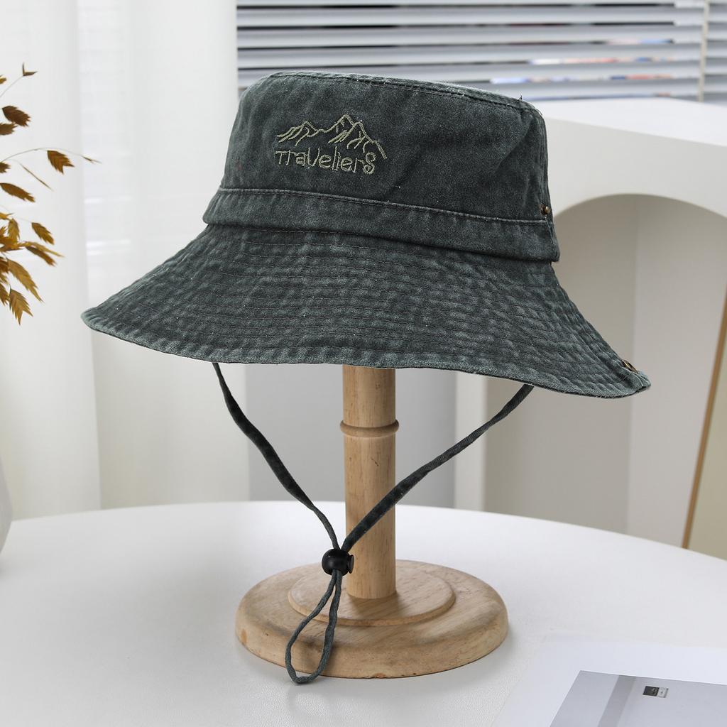 Cappelli a secchiello Ricamati con Lettere Primavera/Estate per Uomo, Traspiranti Moda Casual Versatili Cappelli Parasole per Donna