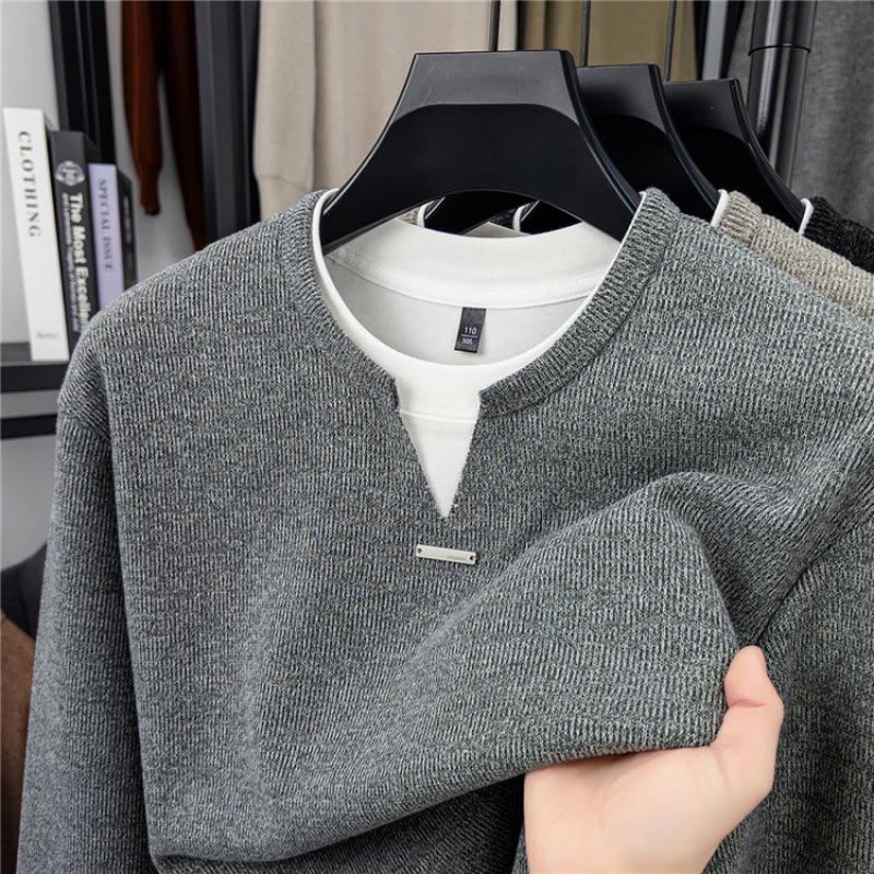 Spring Casual Long Sleeve Crew Neck Men s M