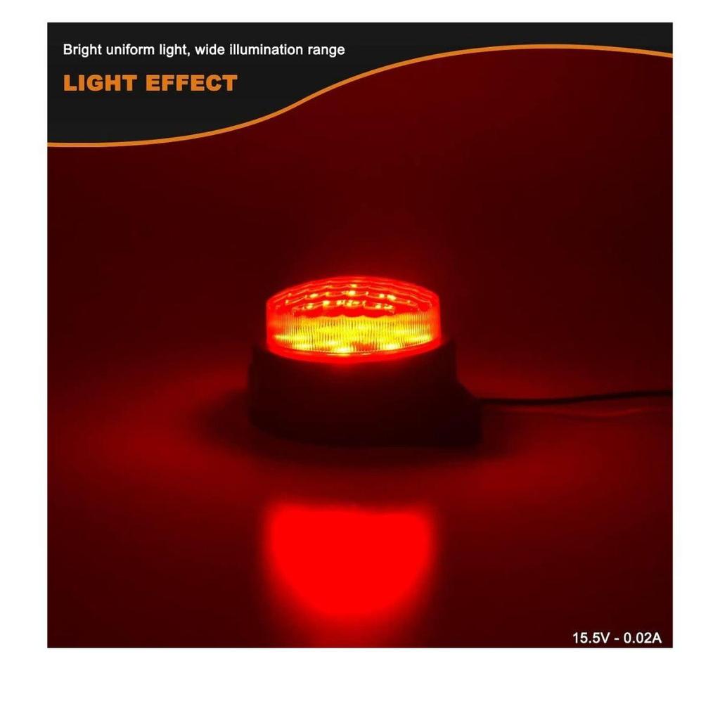 18-Pack LED Marker Lights Trailer 24V Red Chicken Lights for Semi Trucks, Freightliner, Cargo Trailers Universal Fit Clearance & Side Marker Lights