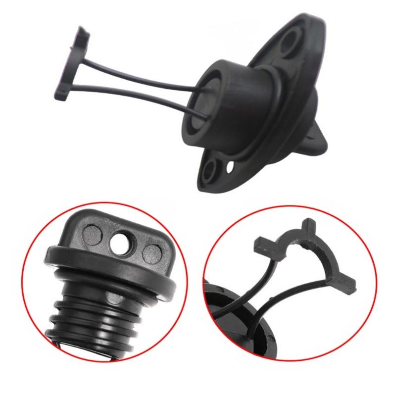 Schwarzes Kunststoff-Rumpfablassstopfen-Kit, Kajak-Kanu-Boot-Ablaufstopfen Ersatzzubehör Bootsablassstopfen