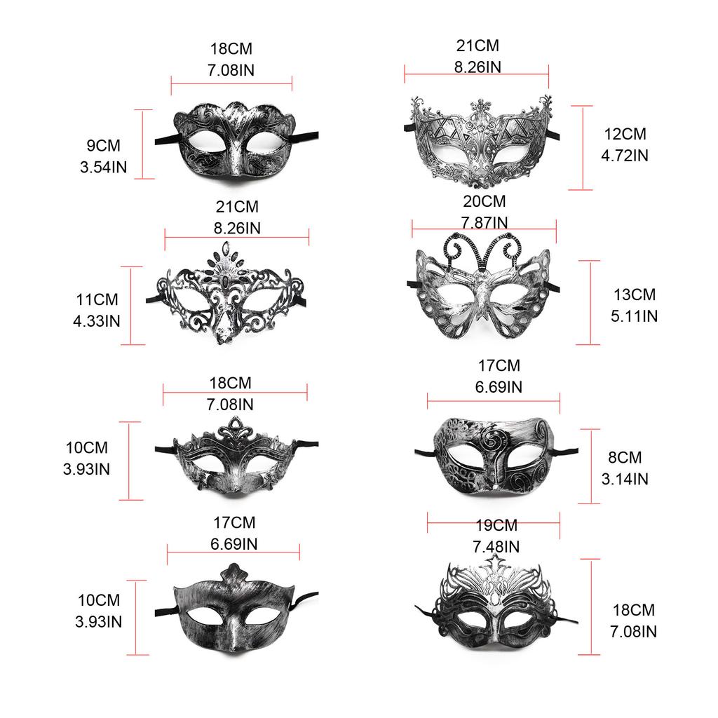 Masquerade Mask for Women Men Antique Party Mask Halloween Half Face Mask Props