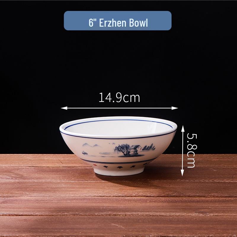 Large High-Footed Ceramic Soup & Noodle Bowl