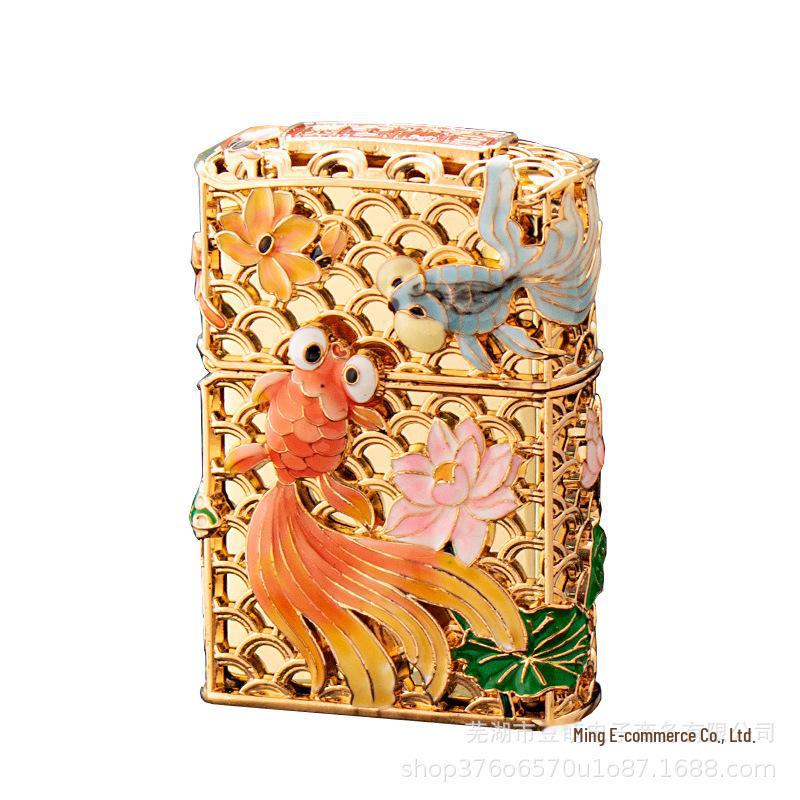 Chief Heavy Armor Luminous Windproof Kerosene Lighter - Enamel Craft, Creative Gift for Men