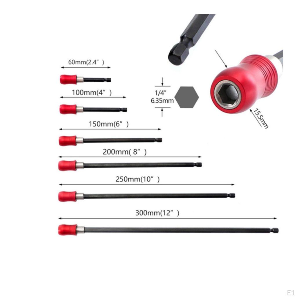 Hex Shank Extension Stainless Steel Socket Screwdriver Quick FastchangeLocking Bit Holder