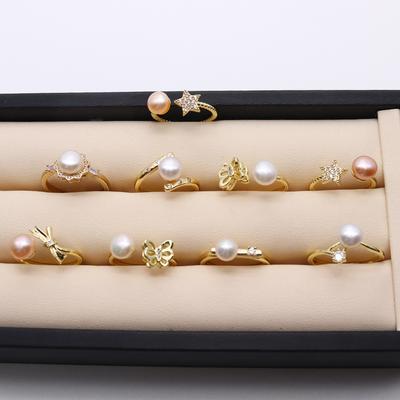 1Pc Opening Artificial Pearl Ring, Adjustable Rings for Women Men Jewelry, Valentine's Day Thanksgiving Day Christmas New Year Birthday Gifts