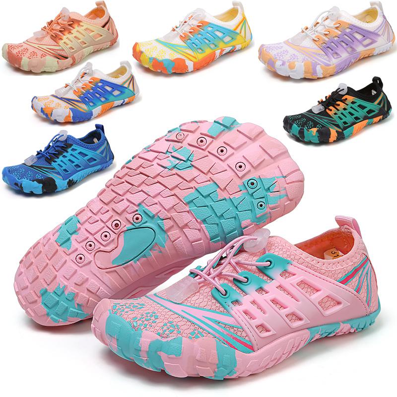 Kids Quick Drying Aqua Shoes Children's Water Shoes Barefoot Five-Fingers Wading Sneakers Boys Girls Beach Swimming Footwear