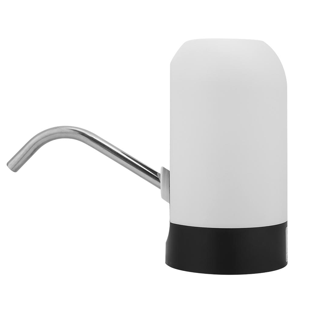 Bärbar LED-lampa Vattenpump för flaska USB-uppladdningsbar Dispenser för Hemmakontor (Vit)