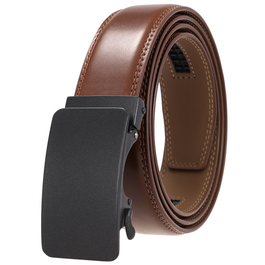 1Pcs Automatic Buckle Belt, Cowhide Men'S Belt, Fashion Belt, Belt Ly36-0101-1