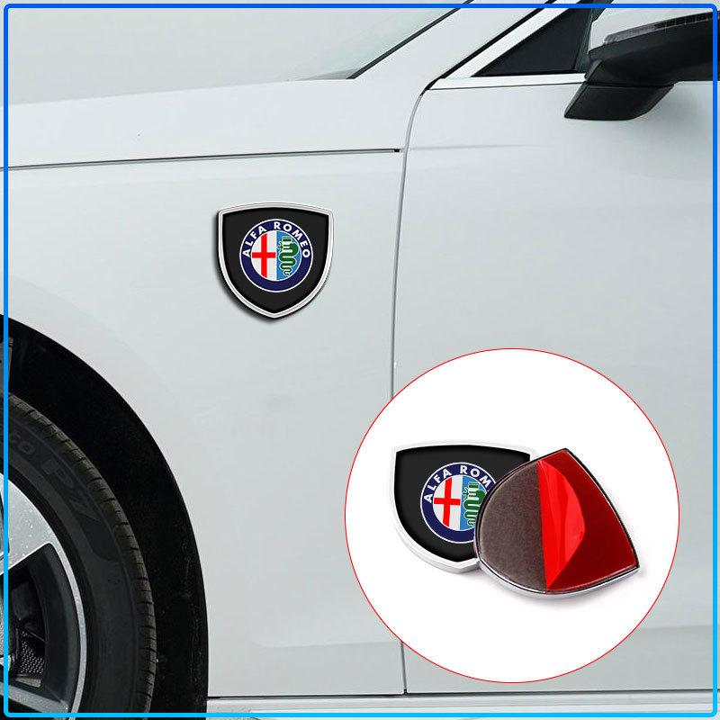 1Pcs 3D Metal Auto Door Shield Emblem Car Body Badge Sticker Styling For Alfa Romeo 147 159 Giulietta Giulia Mito Spider Alpha Nheadrest