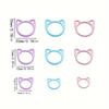 Cartoon Cat-Shaped Enamel Knitting Markers & Crochet Hooks Set