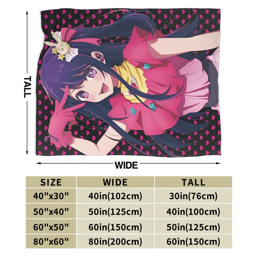 Hoshino Anime Oshi No Ko Blankets Quality Soft Warm  Throw Blanket Winter Students Couch Chair Sofa Bed Print Bedspread