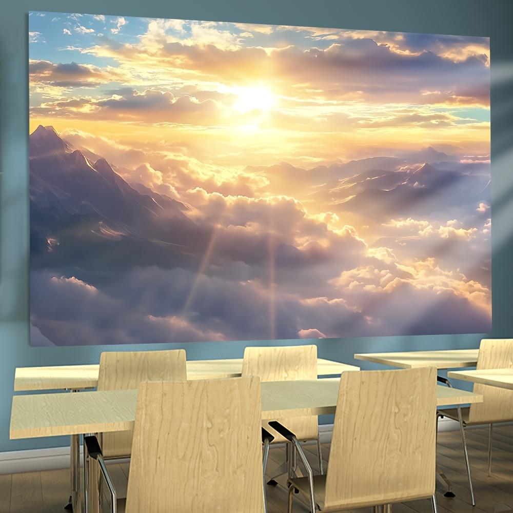 2D plane 1 piece of landscape background fabric suitable for home office café and wedding
