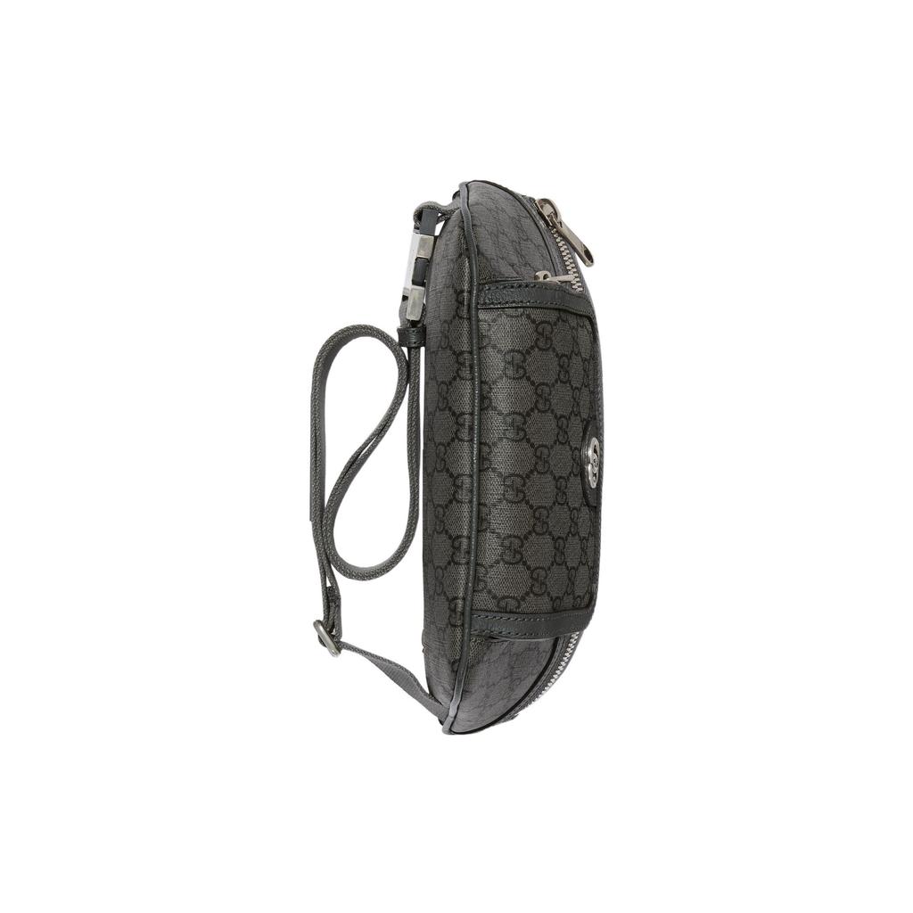 Gucci Ophidia Zipper Closure Logo Canvas Waist Bag Men Waist Bag Gray 733868-UULHK-8576