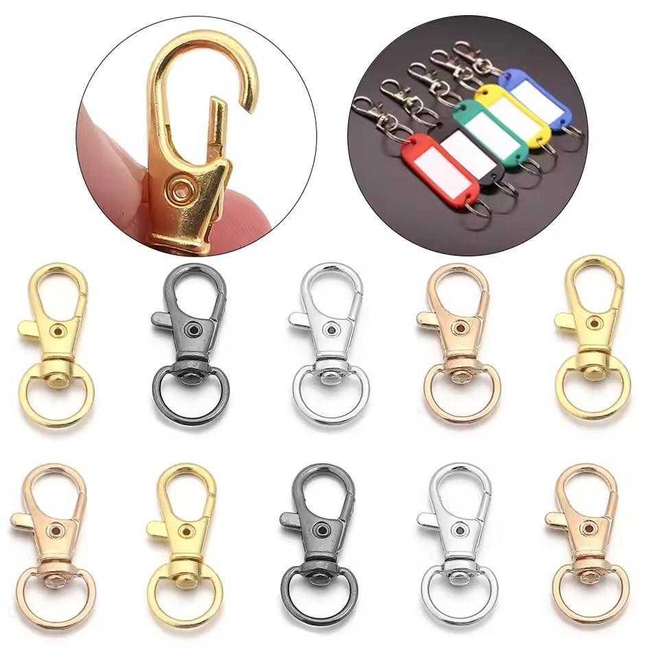10/20/100/Lot Vergoldete Versilberte Schmuckzubehör Karabinerhaken für Halskette&Armbandkette DIY