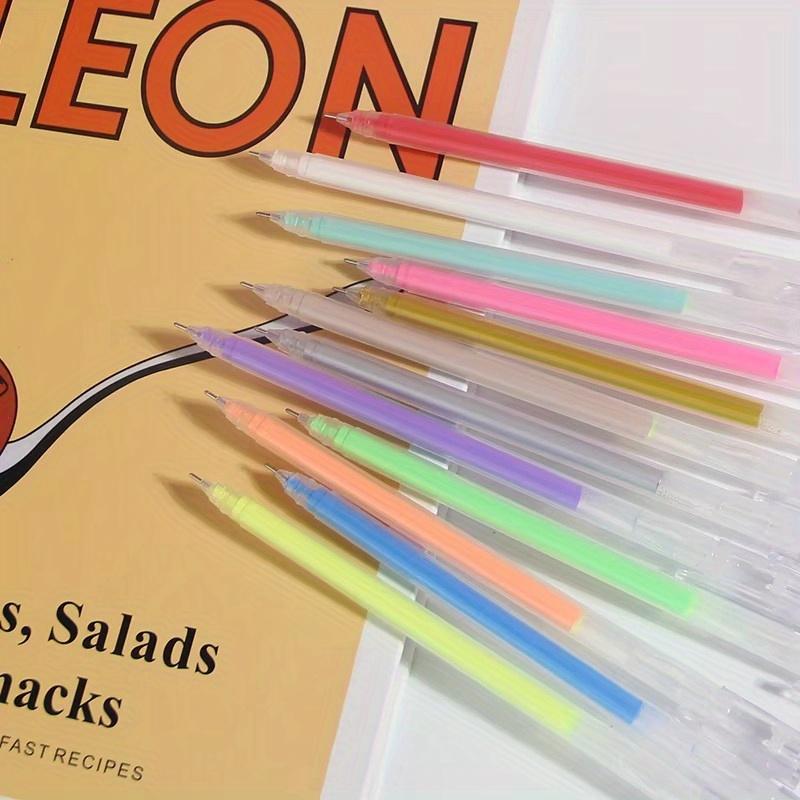 100Pcs 0.5mm Light Candy Color Hand Account Pen Full Set Hand Account Special Student Note Taking Pen Color Neutral Pen