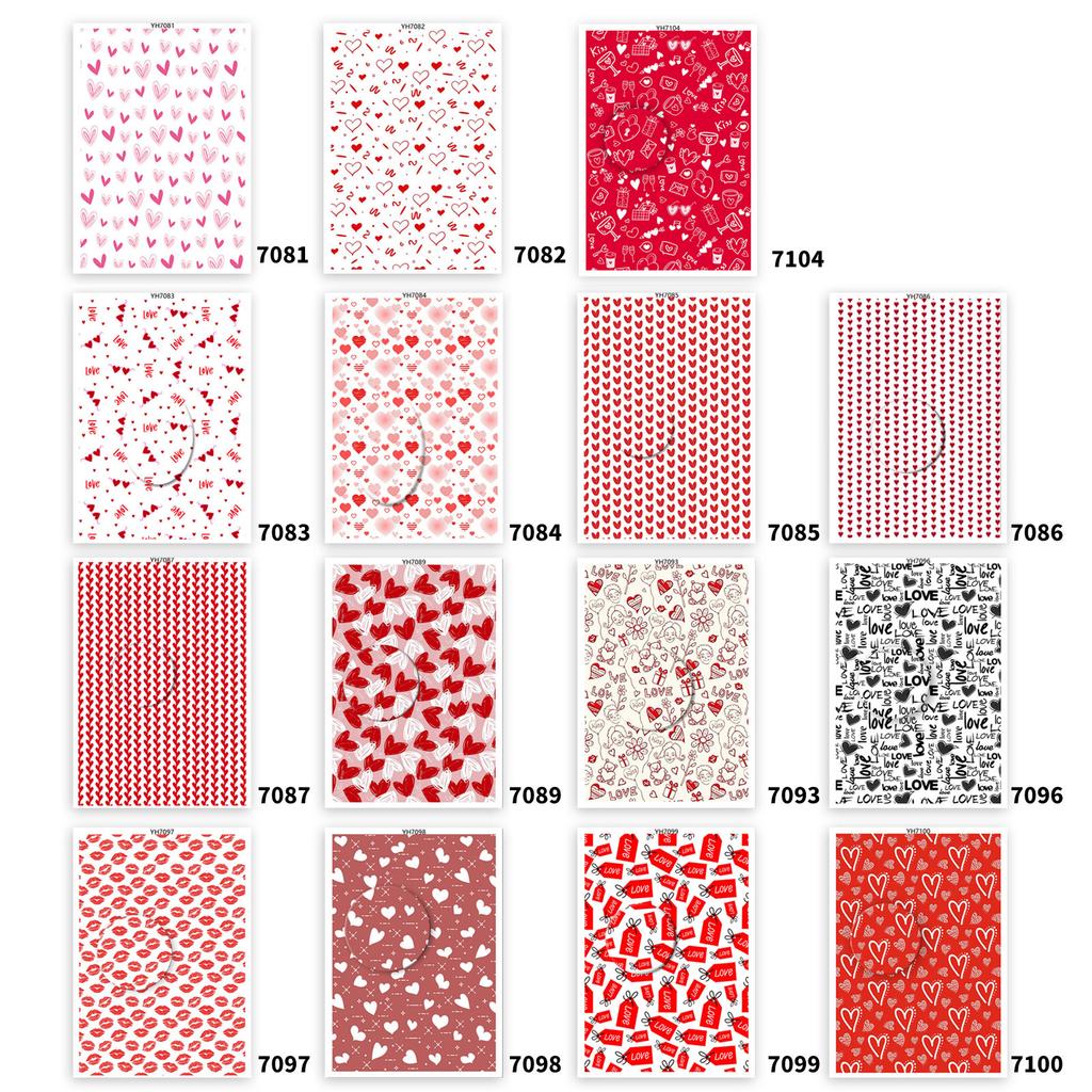 Hârtie de transfer pentru lut Inimă de dragoste de Valentine Hârtie de transfer pentru lut Hârtie de transfer solubilă în apă pentru realizarea de cercei din lut