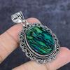 Natural Abalone Shell Gemstone 925 Sterling Silver Jewelry Pendant 2.25" ETC-14042